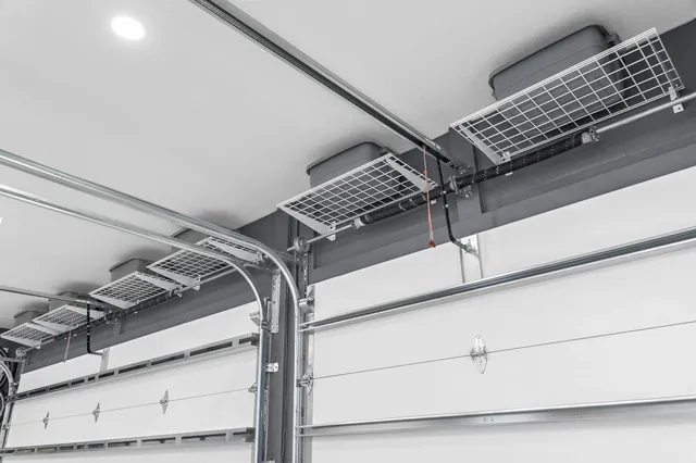 Overhead racks fit above the garage-door tracks.