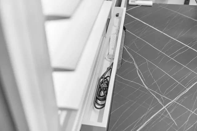 Cord management keeps a practical detail contained.